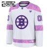 Maillot de Hockey Boston Bruins Personnaliser Fanatics Hockey Fights Cancer Practice 2024-25 Blanc - Enfant